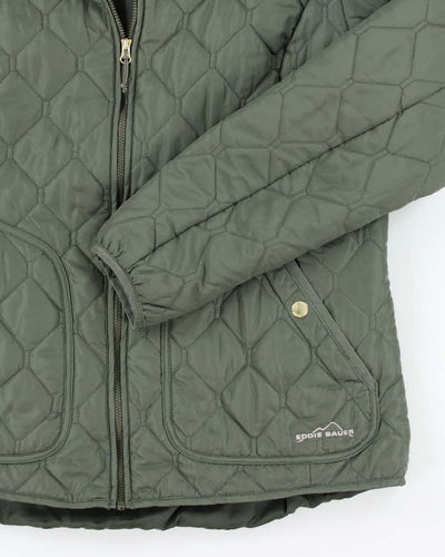 Eddie Bauer Green Lightweight Quilted Jacket - L