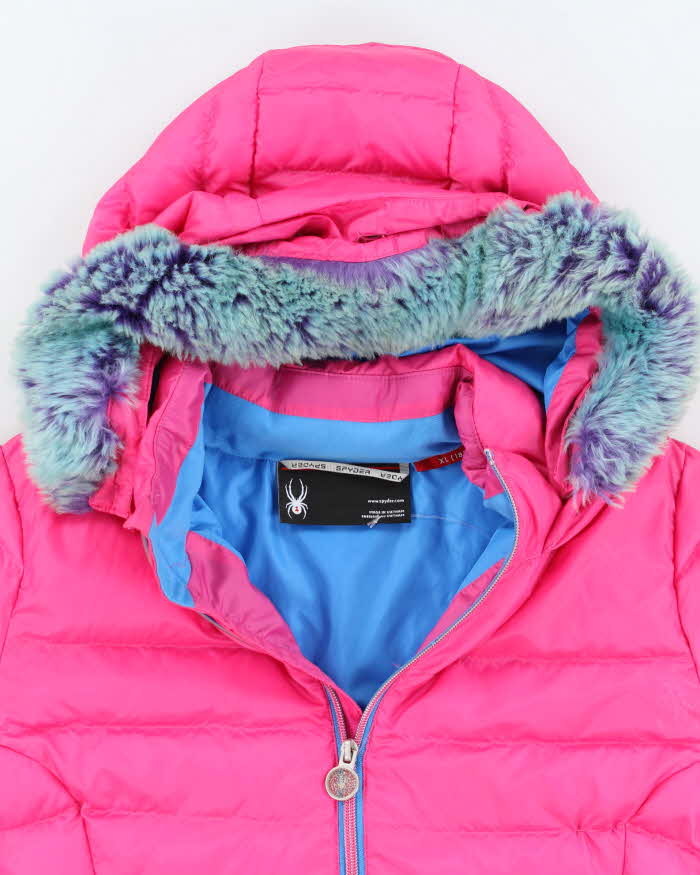Y2k 00s Spyder Pink Puffer Jacket - S