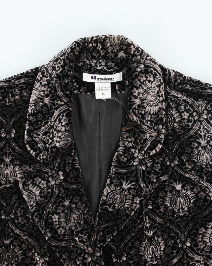 Vintage Nygard Paisley Pattern Velvet Jacket - L