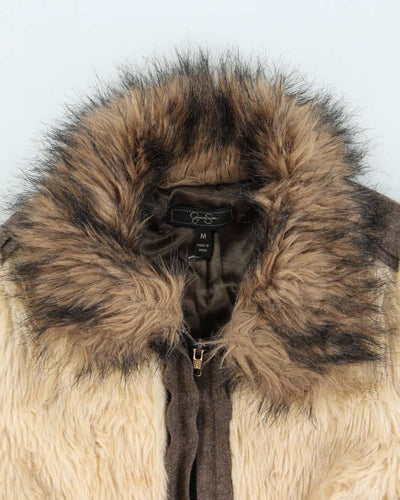 Vintage Y2k 00s Jessica Simpsons Faux Fur Wool Jacket - M