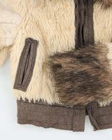 Vintage Y2k 00s Jessica Simpsons Faux Fur Wool Jacket - M
