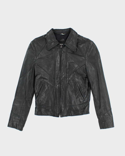 Vintage 90s Neto Black Leather Jacket - S