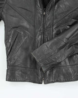 Vintage 90s Neto Black Leather Jacket - S