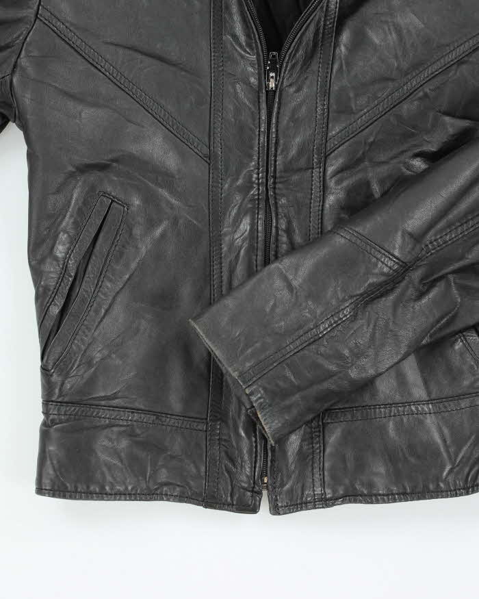 Vintage 90s Neto Black Leather Jacket - S