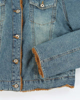 Vintage Y2k 00s Xntrik Denim Faux Fur Lined Jacket - L