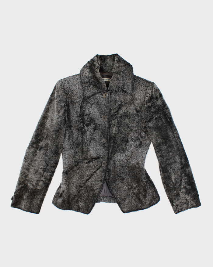 Vintage 80s Emporio Armani Faux Fur Jacket - S