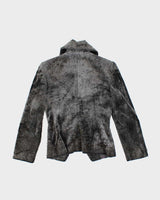 Vintage 80s Emporio Armani Faux Fur Jacket - S