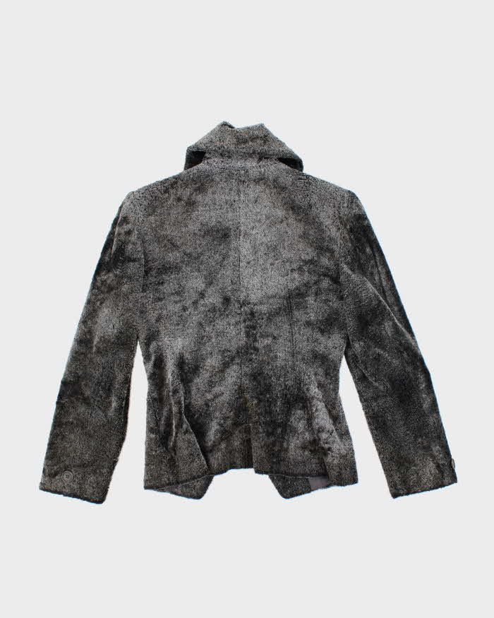 Vintage 80s Emporio Armani Faux Fur Jacket - S