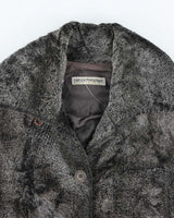Vintage 80s Emporio Armani Faux Fur Jacket - S