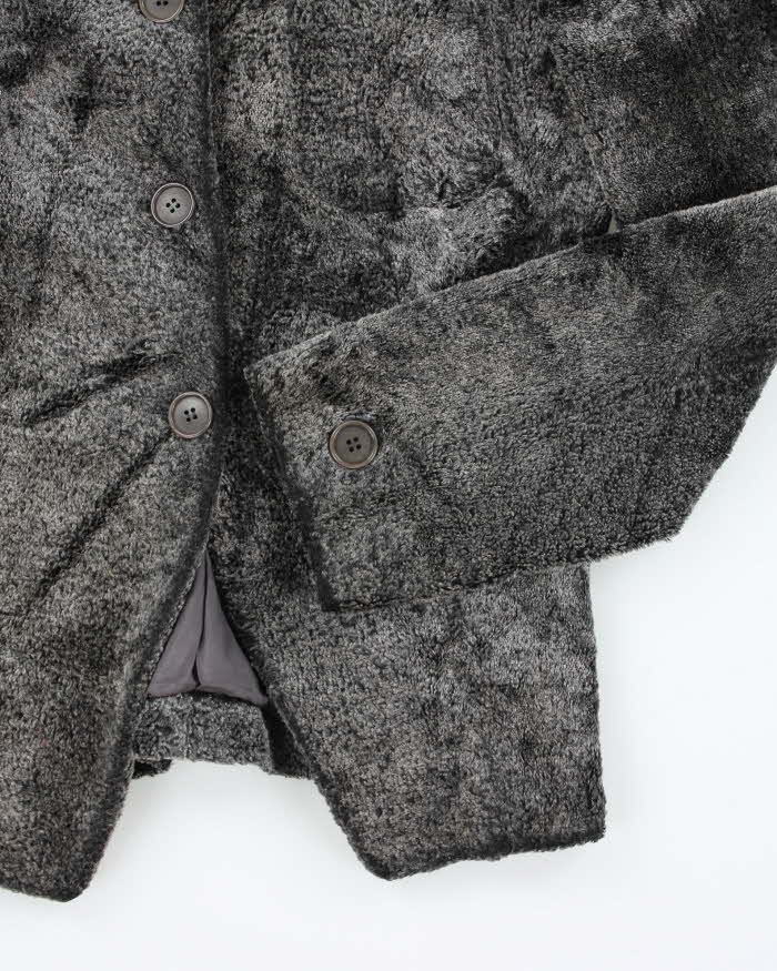Vintage 80s Emporio Armani Faux Fur Jacket - S