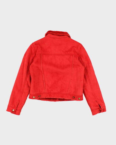Vintage Y2k 00s Xntrik Faux Suede Red Jacket - M