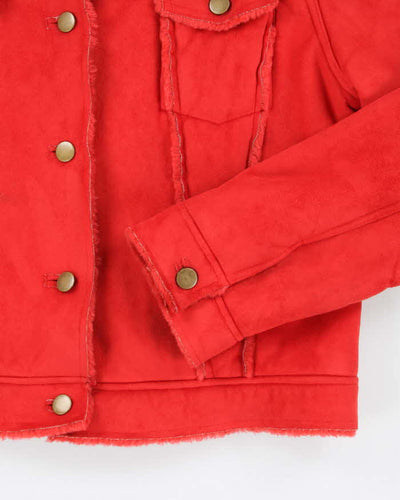 Vintage Y2k 00s Xntrik Faux Suede Red Jacket - M