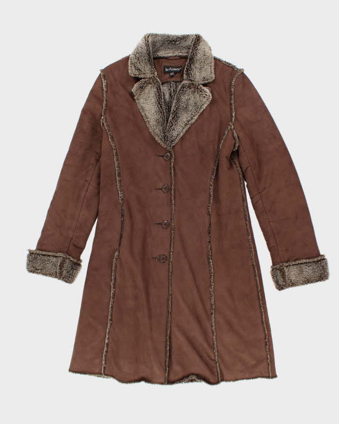 Vintage Y2k 00s Le Chateau Faux Suede Jacket - M