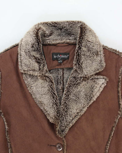Vintage Y2k 00s Le Chateau Faux Suede Jacket - M