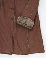 Vintage Y2k 00s Le Chateau Faux Suede Jacket - M