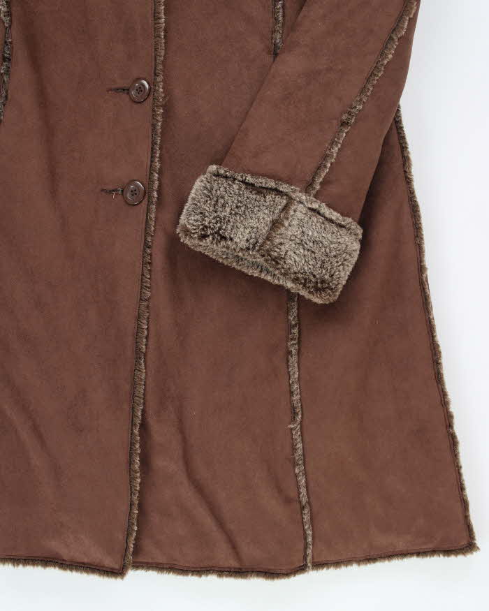 Vintage Y2k 00s Le Chateau Faux Suede Jacket - M