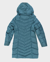 Eddie Bauer Blue Insulated Down Hooded Puffer Jacket - XS