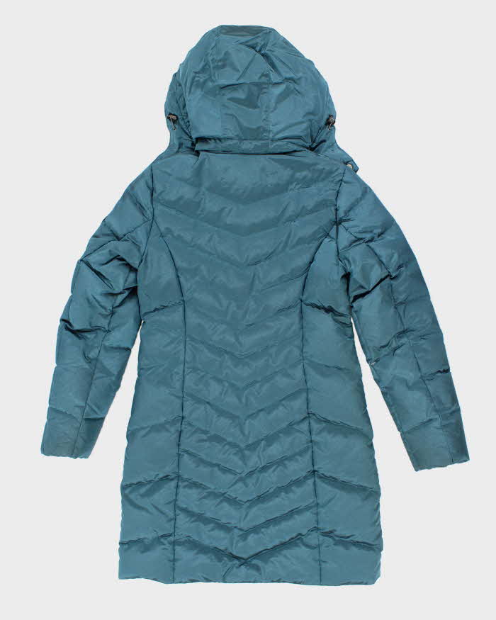 Eddie Bauer Blue Insulated Down Hooded Puffer Jacket - XS