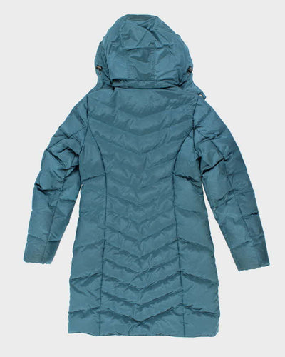 Eddie Bauer Blue Insulated Down Hooded Puffer Jacket - XS