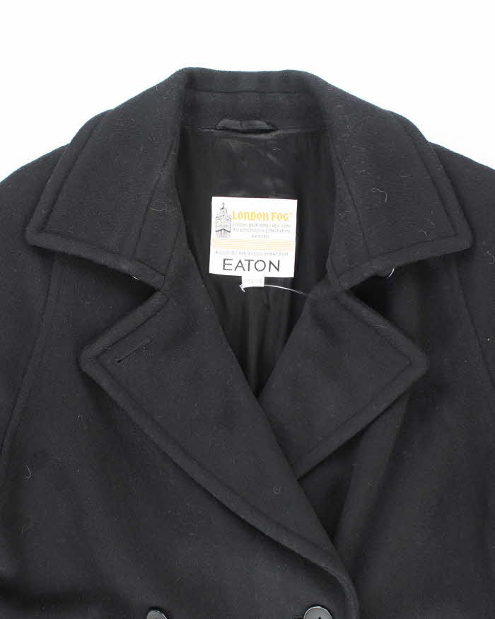 Vintage London Fog Black Wool Coat - XL