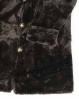 Vintage Y2k 00s Sequence Faux Fur Coat - L