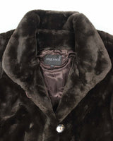 Vintage Y2k 00s Sequence Faux Fur Coat - L