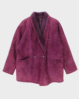 Vintage Hide Society Purple Suede Coat - XXXL