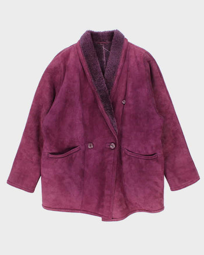 Vintage Hide Society Purple Suede Coat - XXXL