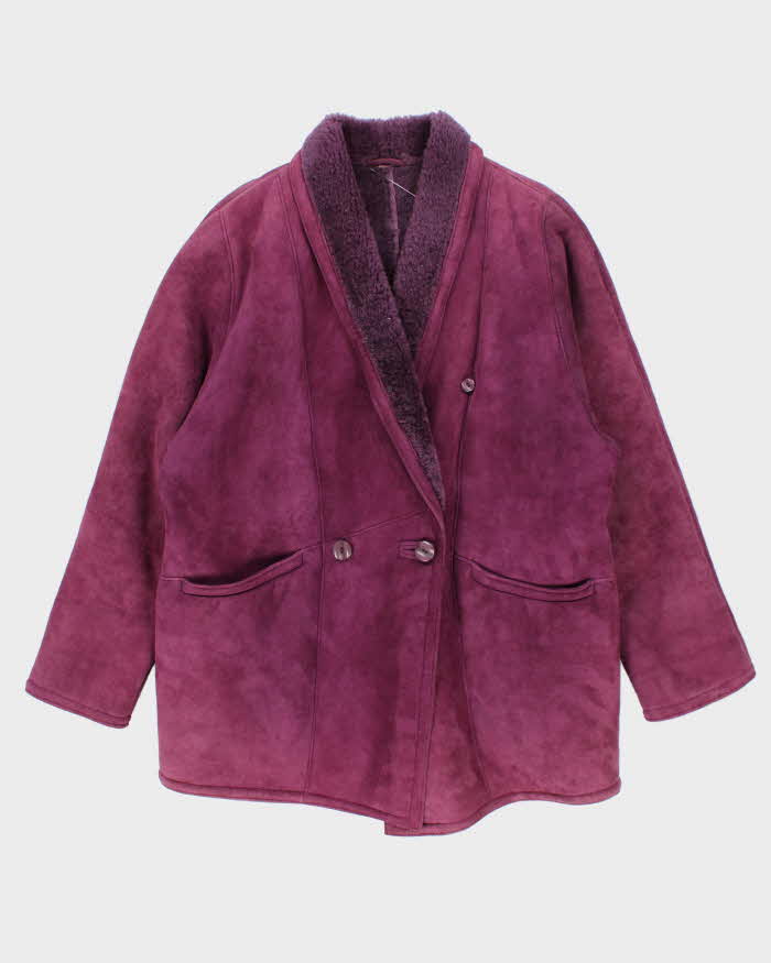 Vintage Hide Society Purple Suede Coat - XXXL