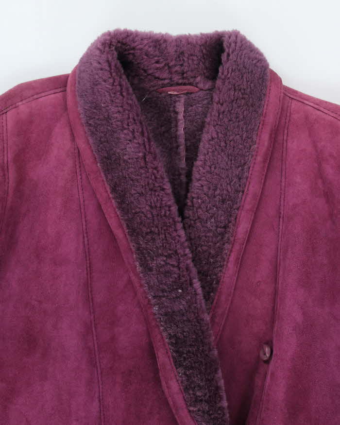 Vintage Hide Society Purple Suede Coat - XXXL