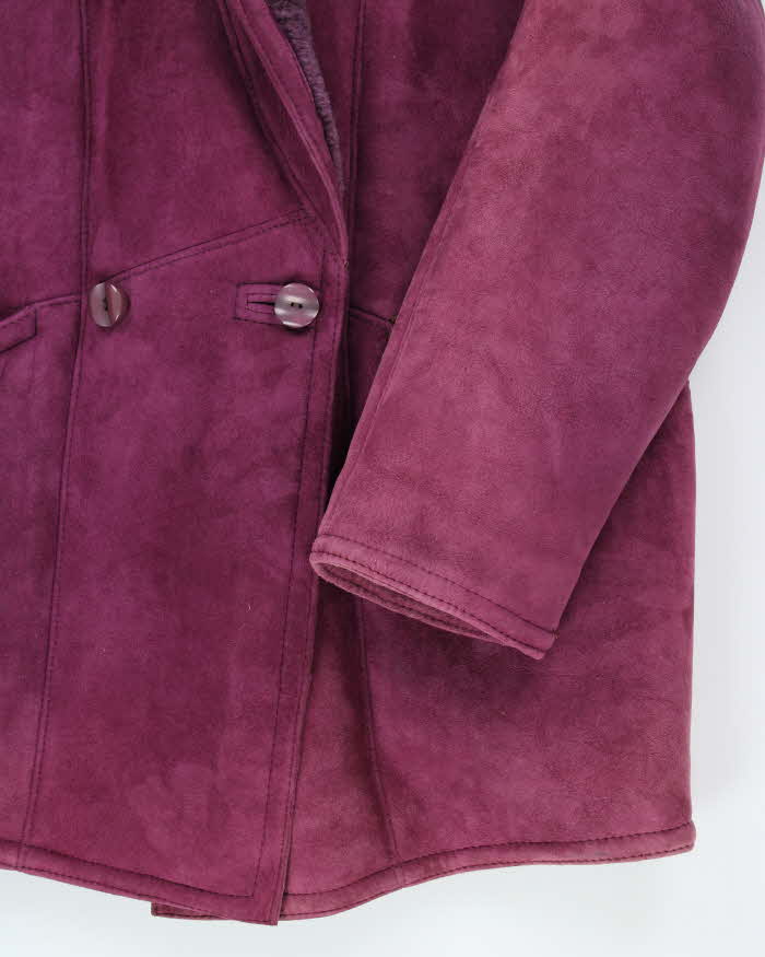 Vintage Hide Society Purple Suede Coat - XXXL