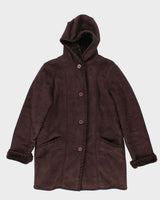 Vintage Beechers Brook Faux Suede Hooded Coat - L