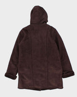 Vintage Beechers Brook Faux Suede Hooded Coat - L