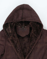 Vintage Beechers Brook Faux Suede Hooded Coat - L