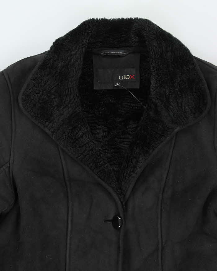 Vintage Y2k 00s Utex Faux Suede Coat - S
