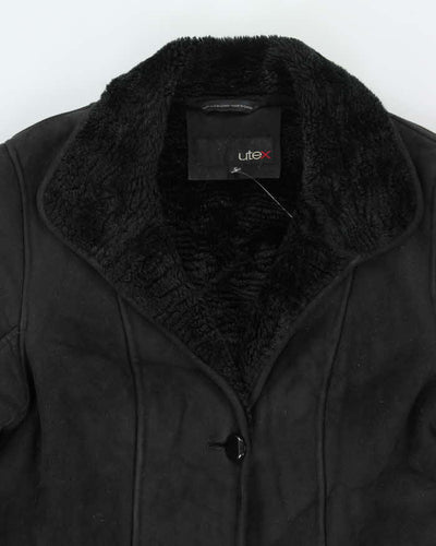 Vintage Y2k 00s Utex Faux Suede Coat - S