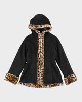 Vintage Y2k 00s Hawke Faux Suede Hooded Jacket - XS