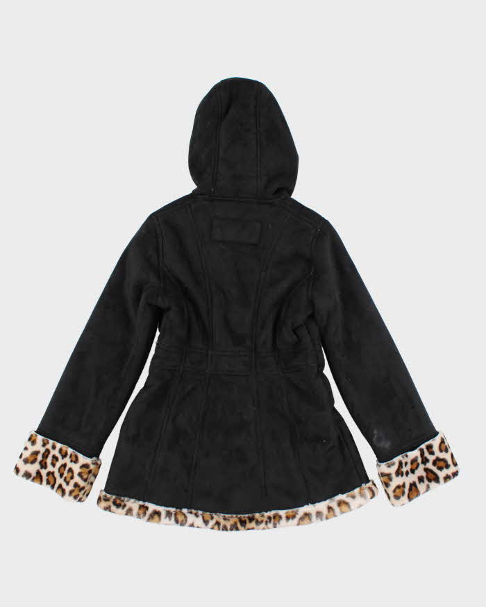 Vintage Y2k 00s Hawke Faux Suede Hooded Jacket - XS