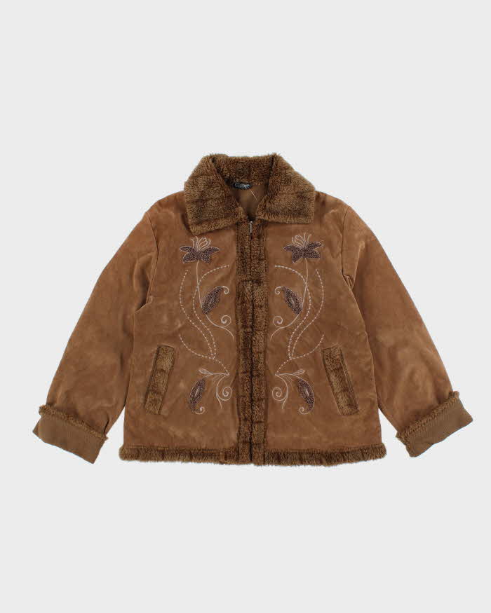 Vintage Y2k 00s Effect Embroidered Jacket - M