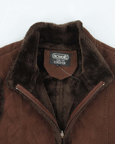 Vintage Y2k 00s Novelti Faux Suede Gilet - XL