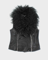 Vintage Y2k 00s Cache Faux Fur Gilet - M