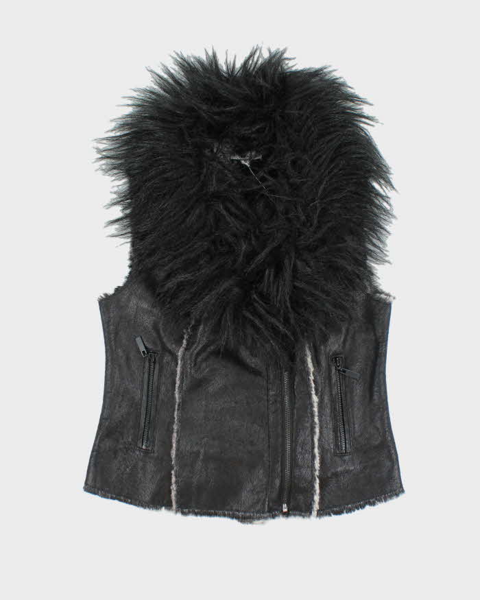 Vintage Y2k 00s Cache Faux Fur Gilet - M