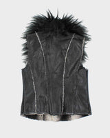 Vintage Y2k 00s Cache Faux Fur Gilet - M