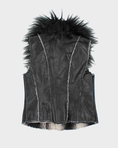 Vintage Y2k 00s Cache Faux Fur Gilet - M