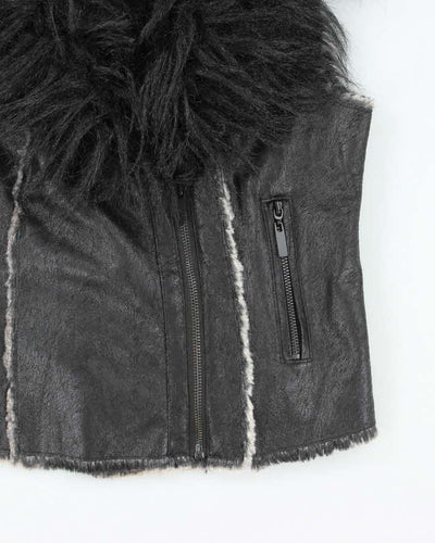 Vintage Y2k 00s Cache Faux Fur Gilet - M