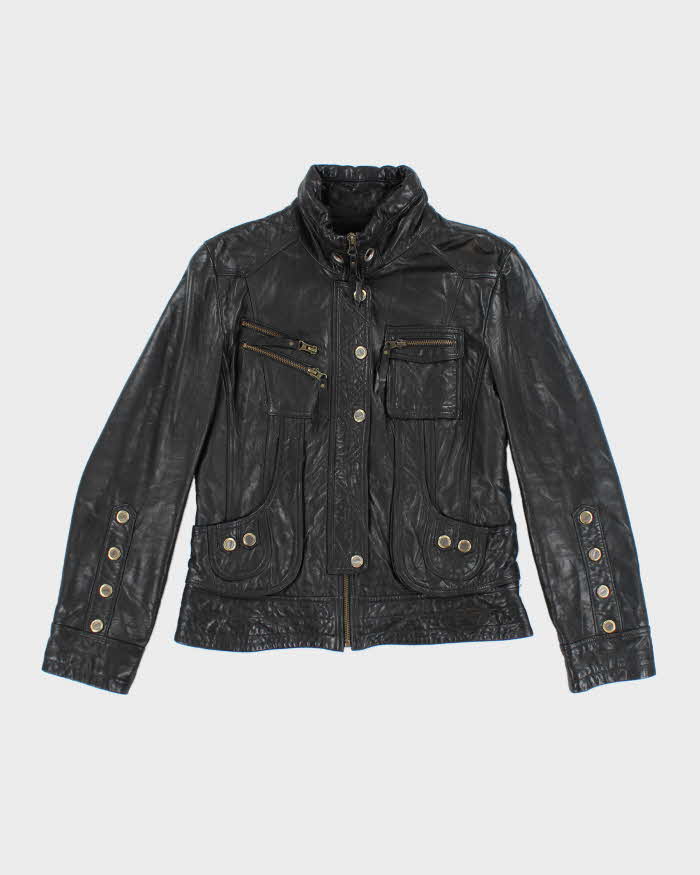 Vintage Y2k 00s Fushi Classic Leather Jacket - S