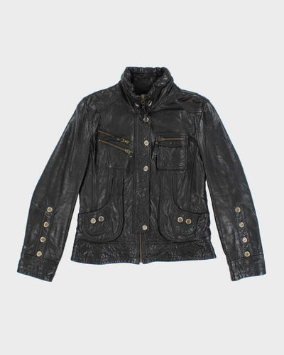 Vintage Y2k 00s Fushi Classic Leather Jacket - S