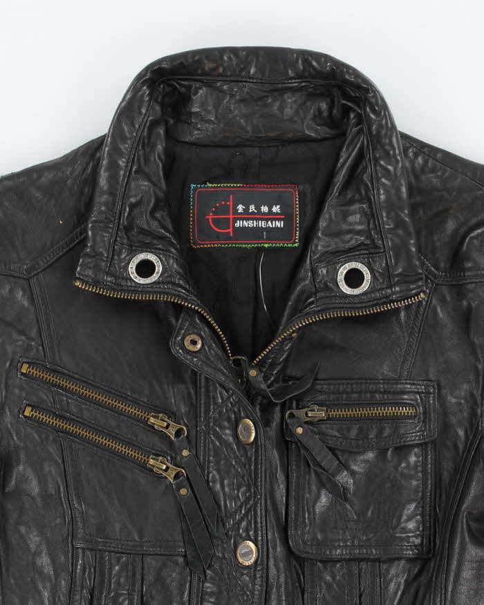 Vintage Y2k 00s Fushi Classic Leather Jacket - S