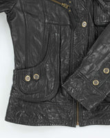 Vintage Y2k 00s Fushi Classic Leather Jacket - S