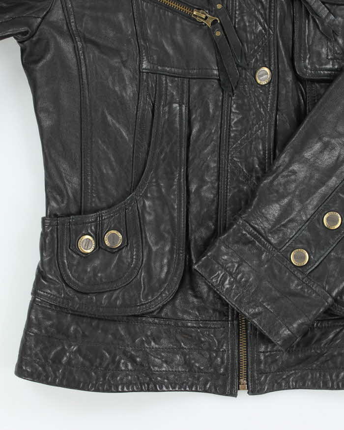 Vintage Y2k 00s Fushi Classic Leather Jacket - S